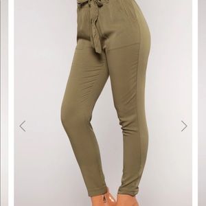 New classic tie waist pants